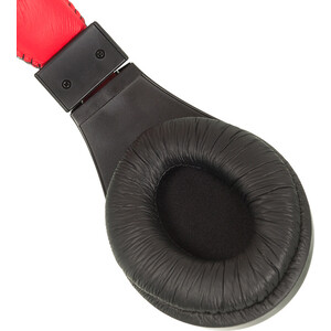 Наушники с микрофоном Oklick HS-L100 черный/красный 2м накладные оголовье (359485) (359485)