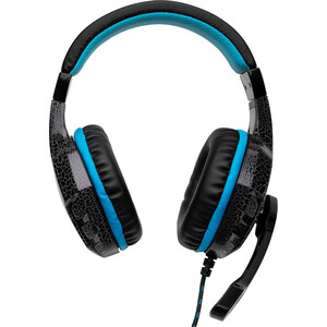Наушники с микрофоном Oklick HS-L400G ZEUS черный/синий 1.8м мониторные оголовье (359480)