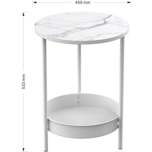 Прикроватный (журнальный) столик Eureka DSN-03777 white