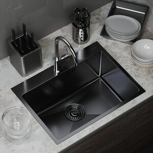 Кухонная мойка Mixline Pro 60х45 черный графит (4630099745733)