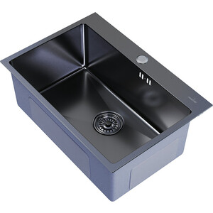 Кухонная мойка Mixline Pro 65х45 черный графит (4630099745757) кухонная мойка mixline pro 72х40 двухчашевая графит 4630099745788
