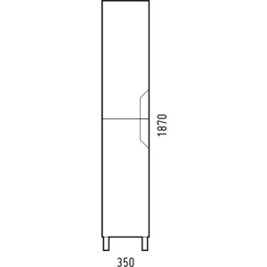 Шкаф-пенал Corozo Юта 35 универсальный, люкс белый (SD-00000911)