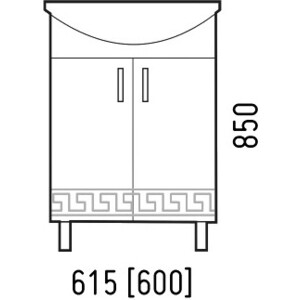 Тумба с раковиной Corozo Олимп 60 (SD-00000692, 4620008192772)
