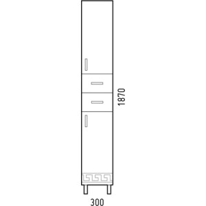 Шкаф-пенал Corozo Олимп 30 Z2 (SD-00000693)