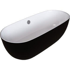 Акриловая ванна Grossman 170х80 отдельностоящая, черная (GR-2501MB) акриловая ванна abber 160х80 отдельностоящая ab9224 1 6