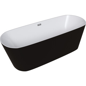 Акриловая ванна Grossman 150х70 отдельностоящая, черная (GR-2701B) акриловая ванна grossman classic 170х85 белая глянцевая gr 2503