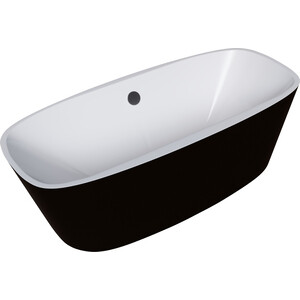 Акриловая ванна Grossman 150х75 отдельностоящая, черная (GR-2801B) акриловая ванна grossman 180x80 со смесителем gr 1502 f7514100