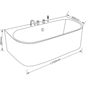 Акриловая ванна Grossman 170х80 (GR-17075-1)