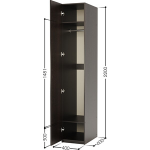 Шкаф для одежды Шарм-Дизайн ДО-1 40х60 венге