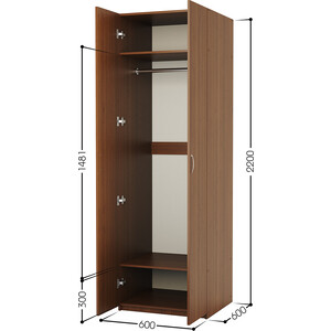 Шкаф для одежды Шарм-Дизайн ДО-2 60х60 орех