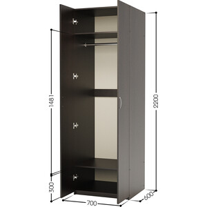 Шкаф для одежды Шарм-Дизайн ДО-2 70х60 венге