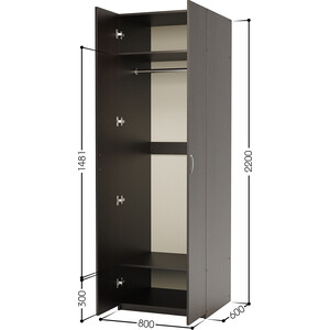 Шкаф для одежды Шарм-Дизайн ДО-2 80х60 венге