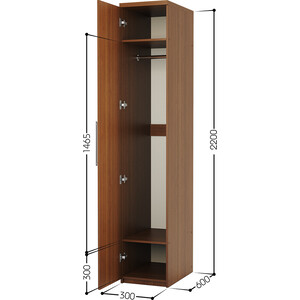 Шкаф для одежды Шарм-Дизайн Мелодия МШ-11 30х60 орех