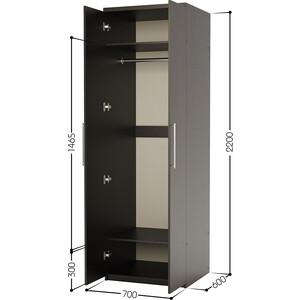 Шкаф для одежды Шарм-Дизайн Мелодия МШ-21 70х60 венге