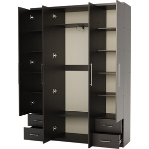 Шкаф четырехдверный Шарм-Дизайн Мелодия МКЯ2-43 140х45 венге шкаф четырехдверный шарм дизайн мелодия 160х60 ясень шимо темный