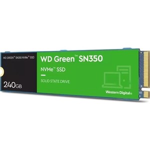 Накопитель SSD Western Digital (WD) Original PCI-E x4 240Gb WDS240G2G0C Green SN350 M.2 2280 (WDS240G2G0C) ssd накопитель crucial ct4000p3ssd8 m 2 2280 4 тб ct4000p3ssd8