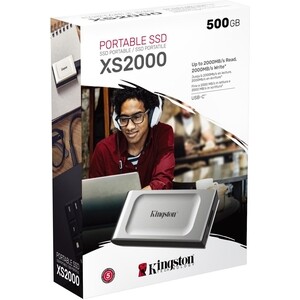 Накопитель SSD Kingston USB-C 500Gb SXS2000/500G XS2000 1.8" серый (SXS2000/500G)