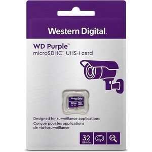 Флеш карта Western Digital (WD) microSDHC 32Gb Class10 WD WDD032G1P0C Purple w/o adapter (WDD032G1P0C)