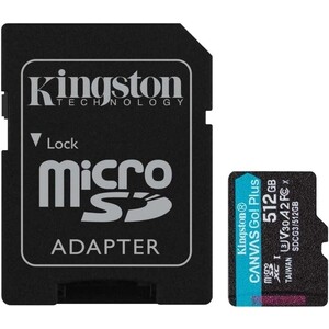 Флеш карта Kingston microSDXC 512Gb Class10 SDCG3/512GB Canvas Go! Plus + adapter (SDCG3/512GB) kingston canvas go plus sdxc 512gb