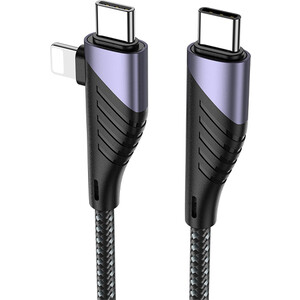 Кабель KUULAA KL-X47 USB Type C - 2 в 1 USB Type C и Lightning (8-pin) кабель deppa type c lightning 1 2м белый
