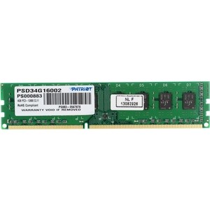 PATRIOT 4Gb 1600MHz PSD34G16002 RTL PC3-12800 CL11 DIMM 240-pin 1.5В (PSD34G16002)