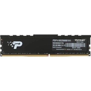 PATRIOT 16Gb 2666MHz PSP416G266681H1 Signature Premium RTL PC4-21300 CL19 DIMM 288-pin 1.2В single rank (PSP416G266681H1)