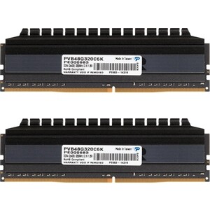 Память DDR4 PATRIOT 2x4Gb 3200MHz PVB48G320C6K Viper 4 Blackout RTL PC4-25600 CL16 DIMM 288-pin 1.35В dual rank (PVB48G320C6K) Вид№2