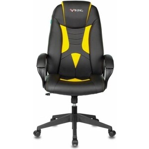 Компьютерное кресло Бюрократ Кресло игровое VIKING-8N/BL-YELL черный/желтый искусственная кожа