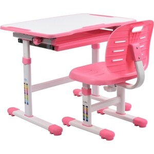 Комплект FunDesk Парта + стул трансформеры Capri pink cubby