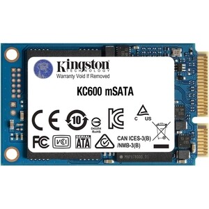Твердотельный накопитель Kingston SSD KC600, 1024GB, mSATA, SATA3, 3D TLC, R/W 550/520MB/s, IOPs 90 000/80 000, TBW 600, DWPD 0.32 (5 лет (SKC600MS/1024G) твердотельный накопитель hikvision e100 1tb hs ssd e100 1024g