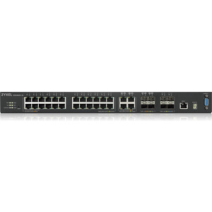 Коммутатор ZyXEL XGS4600-32 L3 Managed Switch, 28 port Gig and 4x 10G SFP+, stackable, dual PSU (XGS4600-32-ZZ0102F) коммутатор zyxel xgs3700 24hp xgs3700 24hp zz0101f