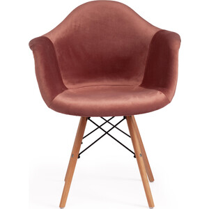 Кресло TetChair Secret De Maison cindy soft (Eames) (mod. 101) дерево береза/металл/мягкое сиденье/ткань коралловый (HLR 44)/натуральный