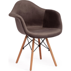Кресло TetChair Secret De Maison cindy soft (Eames) (mod. 101) дерево береза/металл/мягкое сиденье/ткань серый (HLR 24)/натуральный