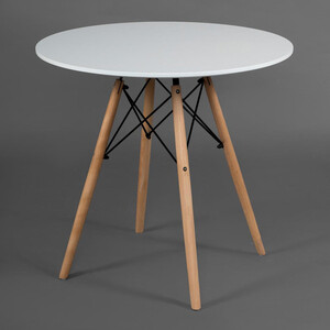 TetChair Стол CINDY NEXT (mod. 70-80 MDF) металл/мдф/бук, D80x75 см, белый/натуральный стол tetchair wd 06 oak