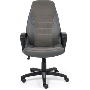 Кресло TetChair Inter кож/зам/флок/ткань, серый/металлик C-36/29/TW-12 компьютерное кресло tetchair urban low флок серый 29