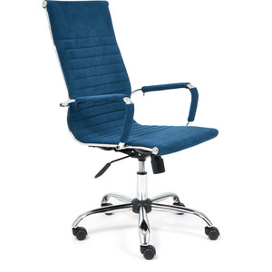 Кресло TetChair Urban флок синий 32 кресло с перекидной спинкой обивка синий винил с белым кантом 16106b mr