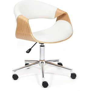 Кресло TetChair Bend натуральный кож/зам белый стул tetchair maxi белый натуральный жесткое сиденье