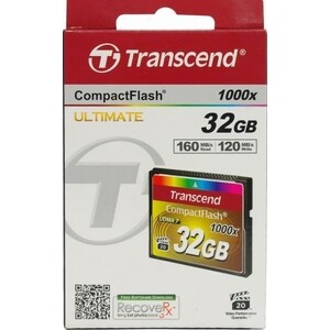 Карта памяти Transcend 32GB CompactFlash 1000x (TS32GCF1000)