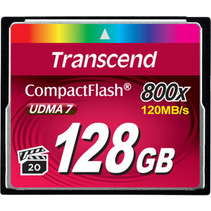 Карта памяти Transcend 128GB Compact Flash 800x (TS128GCF800) карта памяти transcend compact flash ts64gcf1000 64gb