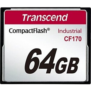 Карта памяти Transcend 64GB, CF Card, MLC, Embedded (TS64GCF170) карта памяти transcend 64gb cf card mlc embedded ts64gcf170
