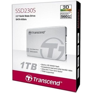 Твердотельный накопитель Transcend 1TB SSD, 2.5", SATA III 6Gb/s SSD230 3D NAND (TS1TSSD230S)