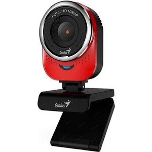 Веб-камера Genius QCam 6000, угол обзора 90гр по вертикали, вращение на 360гр, встроенный микрофон, 1080P полный HD, 30 кад (32200002408) микрофон aksilium