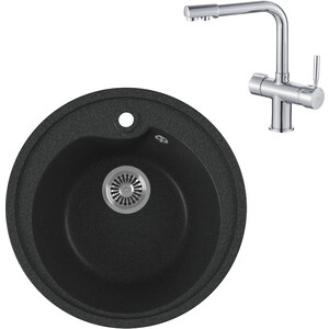 

Кухонная мойка и смеситель GreenStone GRS-45-343 Haiba HB70088 с сифоном, антрацит, GRS-45-343 Haiba HB70088 с сифоном, антрацит