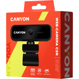 Веб-камера Canyon C2N 1080P full HD 2.0Mega fixed focus webcam with USB2.0 connector, 360 degree rotary view scope, built in M (CNE-HWC2N)