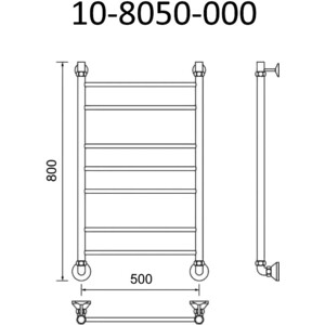 Полотенцесушитель водяной Маргроид В10 50х80 (10-8050-000)