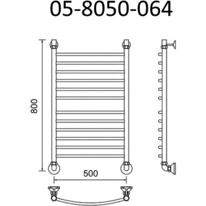 Полотенцесушитель водяной Маргроид В5 Премиум 50х80 (05-8050-064)