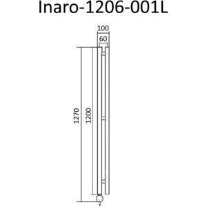 Полотенцесушитель электрический Маргроид Инаро 10х120 левый (Inaro-1206-001L)