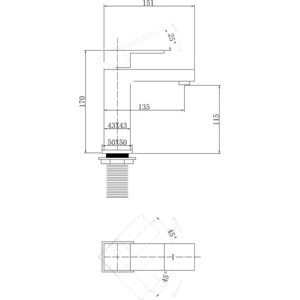 Смеситель для раковины Abber Daheim золото матовое (AF8210G)