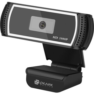 Камера Web Oklick OK-C013FH черный 2Mpix (1920x1080) USB2.0 с микрофоном (OK-C013FH) веб камера full hd 1080p web zk pro с встроенным микрофоном на напольной стойке с журавлём