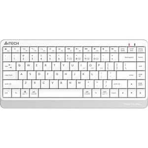 Клавиатура A4Tech Fstyler FBK11 белый/серый USB беспроводная BT/Radio slim (FBK11 WHITE) скакалка беспроводная 2 в 1 onlytop со счётчиком скоростная белый